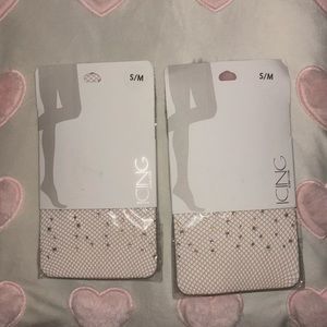 Sheer crystal rhinestone tights size S/M